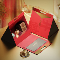 2021年春节送礼辛丑牛年牛转乾坤原创设计创意印章套装礼品礼盒真丝红包牛年礼