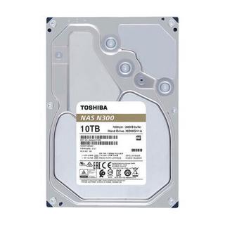 TOSHIBA 东芝 N300系列 3.5英寸 NAS硬盘 10TB（CMR、7200rpm、256MB）HDWG11A