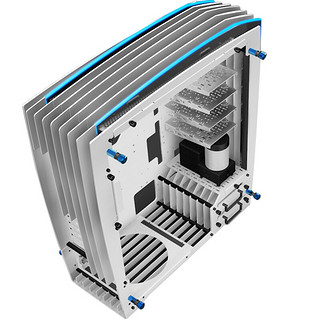 InWin 迎广 H-Frame2.0 ATX机箱 半侧透 蓝白