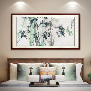尚得堂 邵磊 手绘竹子工笔水墨画《竹報平安》装裱165x85cm 宣纸 手工绫绢软裱