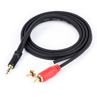 秋叶原Q-304音频线一分二3.5mm转双莲花头红白rca插头手机电脑接功放音箱通用低音炮线输出入连接转换线音响