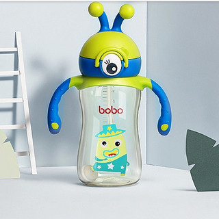 bobo 乐儿宝 BB1804 儿童吸管杯 260ml 孔雀蓝