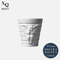 稀奇 艺术古根汉姆博物馆合作款骨瓷天使浮雕水茶杯子礼物