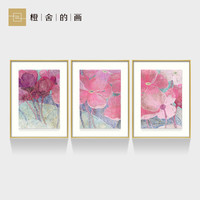 现代轻奢客厅装饰画三联 沙发背景墙油画挂画 陈舜芝-花开的季节