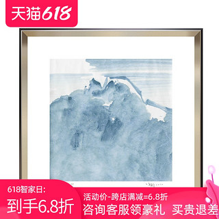 阿斯蒙迪许振国画水墨画限量版画客厅玄关装饰画亲笔签名艺术品（其他正方形尺寸、墨雨云烟（有框）、独立）