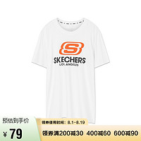 SKECHERS 斯凯奇 Skechers斯凯奇2021年春夏新款休闲印花半袖运动男女上衣短袖T恤L220W168