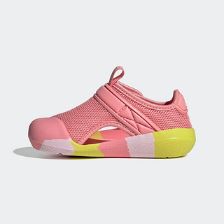 adidas ORIGINALS 婴童夏季跑步包头魔术贴凉鞋拖鞋GX5114 信号粉红/白 25.5(150mm)