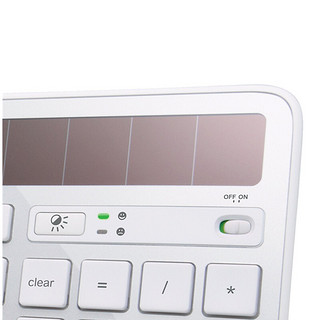 logitech 罗技 K750 104键 2.4G 优联 无线薄膜键盘 白色 无光