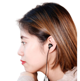 BASEUS 倍思 Encok H06 半入耳式有线耳机 黑色 3.5mm