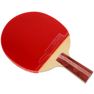 DHS 红双喜 R4006 乒乓球拍 红黑色 直拍 单块装