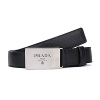 PRADA 普拉达 男士皮革板扣腰带 2CM145-2FAD-F0002 黑色 90