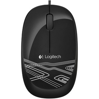 logitech 罗技 M105 有线鼠标 1000DPI 炫酷黑