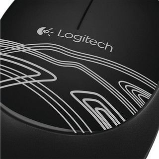 logitech 罗技 M105 有线鼠标 1000DPI 炫酷黑