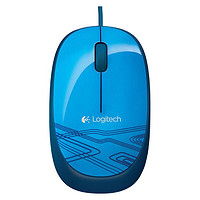 logitech 罗技 M105 有线鼠标 1000DPI 活力蓝