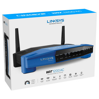 LINKSYS 领势 WRT1200AC 双频1200M 企业级千兆无线路由器 Wi-Fi 5（802.11ac）蓝色