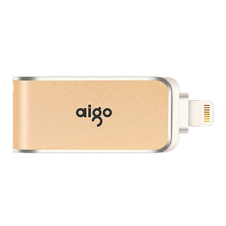 aigo 爱国者 U360 USB 3.0 U盘 金色 64GB USB/苹果lightning接口双口