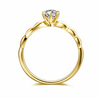 ZOCAI 佐卡伊 麦穗系列 JBW00943 女士心形18K黄金钻石戒指 20分 SI K-L