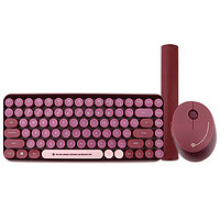 RANTOPAD 镭拓 RF100 无线键鼠套装 玫紫色