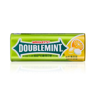DOUBLEMINT 绿箭 无糖薄荷糖 冰柠薄荷味 23.8g*4瓶