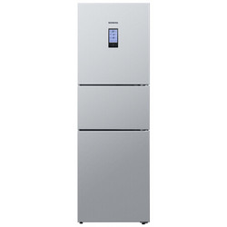 SIEMENS 西门子 274升 混冷无霜三门大容量囤货冰箱 零度保鲜 三循环 LCD屏（银色）BCD-274W(KK28UA41TI)