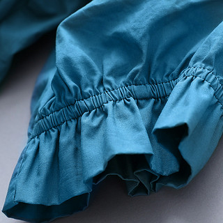 【爆款秒杀】女士连衣裙2021新款女夏气质复古大码衬衫裙 M 蓝色