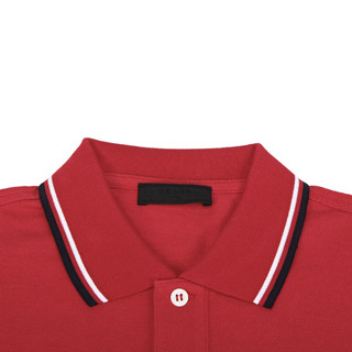 PRADA 普拉达 男士短袖POLO衫 SJJ887-322-F0011-R-122 红色 XS