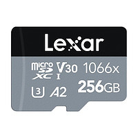 Lexar 雷克沙 TF1066X Micro-SD存储卡 256GB（UHS-I、V30、U3、A2）+高速2合一读卡器