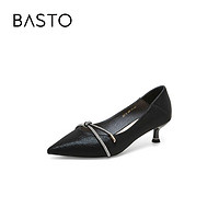 BASTO 百思图 MA712AQ1 女士细跟浅口单鞋