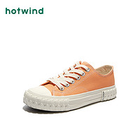 hotwind 热风 女士潮流时尚休闲鞋系带平底帆布鞋H14W0125