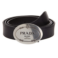 PRADA 普拉达 男士皮质板扣腰带 2C5317-424-F0002-9HZ 黑色