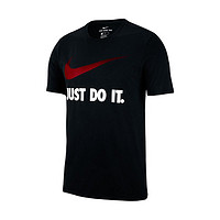 NIKE 耐克 Sportswear “Just Do lt.” Swoosh 男子运动T恤 707361-010 黑色 XXXL