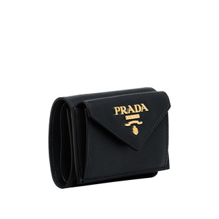 PRADA 普拉达 Saffiano系列 女士牛皮钱包 1MH021-QWA-F0002 黑色