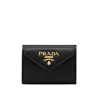 PRADA 普拉达 Saffiano系列 女士牛皮钱包 1MH021-QWA-F0002 黑色