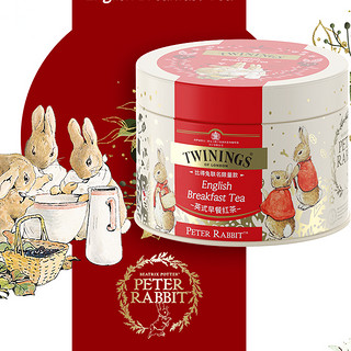 TWININGS 川宁 比得兔联名限量款 英式早餐红茶 48g