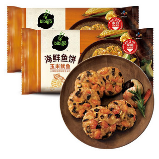 bibigo 必品阁 玉米鱿鱼海鲜鱼饼 240g*2