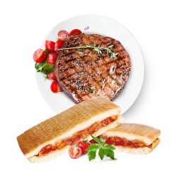 hitomorrow大希地牛排三明治套餐黑椒牛排5片帕尼尼5袋