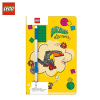 LEGO 乐高 文具 积木蓝色圆珠笔-创意组装笔记本组