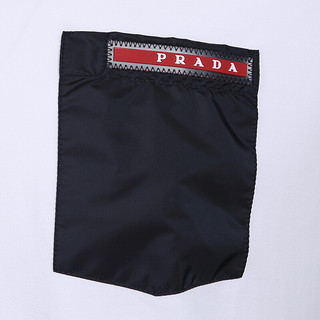 PRADA 普拉达 男士圆领短袖T恤 SJM979-710-F0944 白色 XL