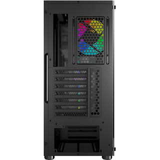 MSI 微星 MAG Vampiric 010 玩派 RGB ATX机箱 半侧透 黑色 含电源 550W