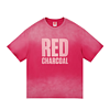 REDCHARCOAL 红色木炭 男女款圆领短袖T恤 3RC21203693 水洗款 玫红色 XL