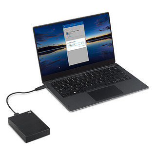 SEAGATE 希捷 Backup Plus系列 STHP4000400 2.5英寸USB便携移动机械硬盘 4TB USB3.0 典雅黑+数据救援服务1年版