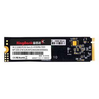 KINGBANK 金百达 KP230 NVMe M.2 固态硬盘 1TB (PCI-E3.0)