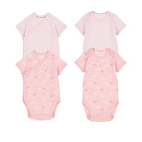 UNIQLO 优衣库 434283 婴儿连体衣 2件套 水粉色 60cm