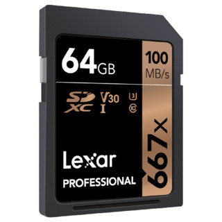 Lexar 雷克沙 667X SD存储卡 64GB（UHS-I、V30、U3）