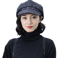 677888 女士贝雷帽 黑色