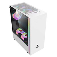 玩嘉WJCOOLMAN 铠甲 RGB E-ATX机箱 半侧透 白色