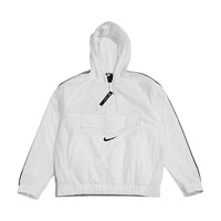 NIKE 耐克 Sportswear Swoosh 男子运动夹克 CD0420-100 大白/黑 S