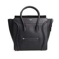 CELINE 思琳 Luggage系列 MINI大号 女士手提笑脸包 165213DRU 38NO 黑色