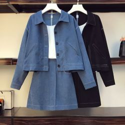 大码女装2021春季新款胖妹妹mm显瘦遮肉套装设计感时髦炸街两件套
