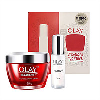 黑卡会员：OLAY 玉兰油 透白光塑淡斑精华30ml+大红瓶面霜50g